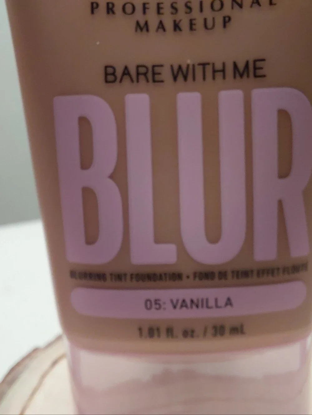 3 NYX Bare With Me Blur Foundation In #05 Vanilla Sealed New